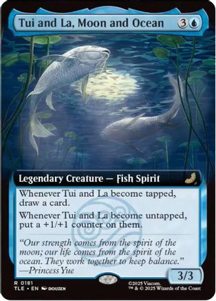 Tui and La, Moon and Ocean (Extended Art) (TLE-181) - Avatar: The Last Airbender: Eternal-Legal Foil