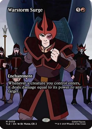 Warstorm Surge (Borderless) (TLE-038) - Avatar: The Last Airbender: Eternal-Legal Foil