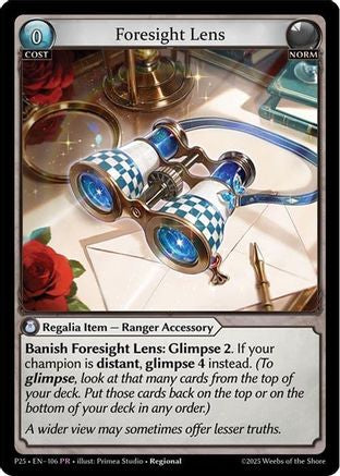 Foresight Lens (106) - Promotional Cards Foil