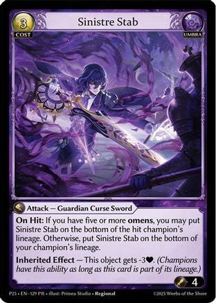 Sinistre Stab (129) - Promotional Cards