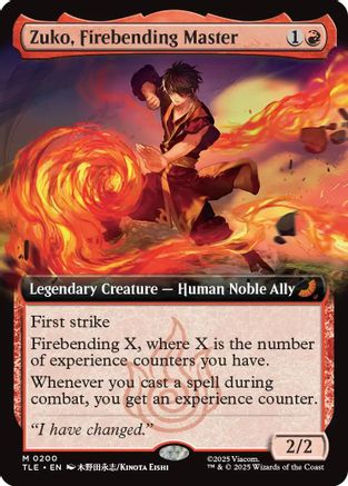 Zuko, Firebending Master (Extended Art) (TLE-200) - Avatar: The Last Airbender: Eternal-Legal