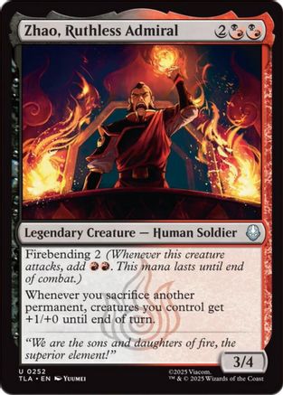 Zhao, Ruthless Admiral (TLA-252) - Avatar: The Last Airbender Foil