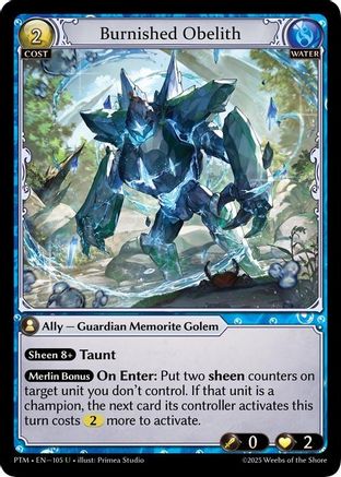 Burnished Obelith (105) - Phantom Monarchs Foil