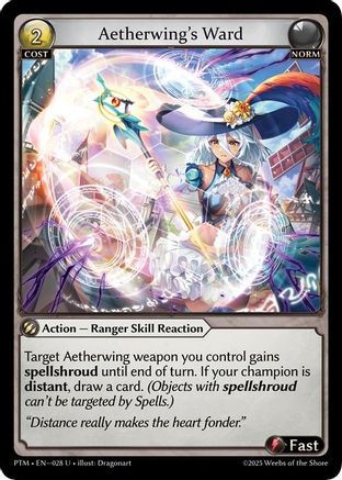 Aetherwing's Ward (Curio Foil) (028) - Phantom Monarchs Foil