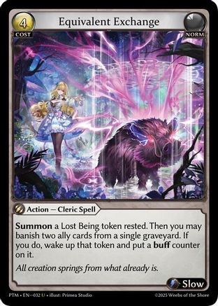 Equivalent Exchange (Curio Foil) (032) - Phantom Monarchs Foil