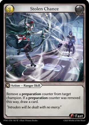 Stolen Chance (Curio Foil) (067) - Phantom Monarchs Foil