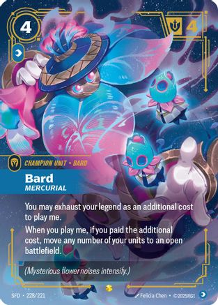 Bard - Mercurial (Overnumbered) (228/221) - Spiritforged Foil