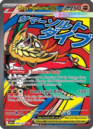 Mega Hawlucha ex 268/217  - Holofoil ME Ascended Heroes - Mega Attack Rare