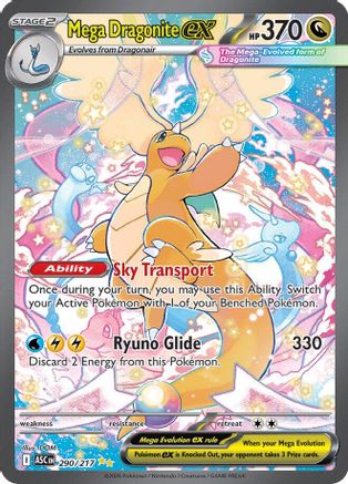 Mega Dragonite ex 290/217  - Holofoil ME Ascended Heroes - Special Illustration Rare