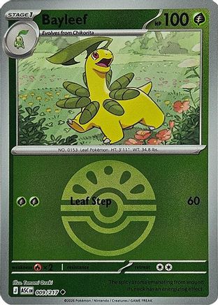 Bayleef (Friend Ball) 009  - Reverse Holofoil ME Ascended Heroes - Uncommon