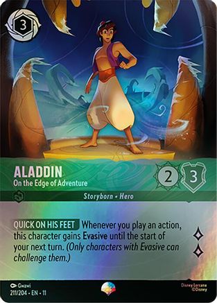 Aladdin - On the Edge of Adventure (Epic) (211/204) - Winterspell Holofoil