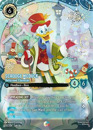 Scrooge McDuck - Reformed Ebenezer (Enchanted) (235/204) - Winterspell Holofoil