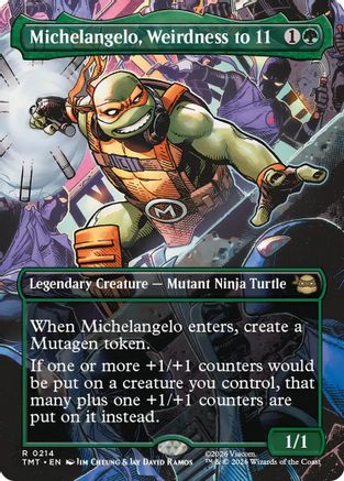 Michelangelo, Weirdness to 11 (Borderless) (TMT-214) - Teenage Mutant Ninja Turtles