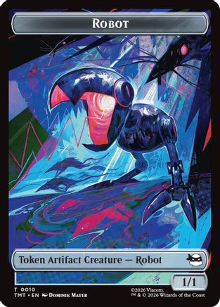 Robot // Food Double-Sided Token (TMT-10 // 8) - Teenage Mutant Ninja Turtles