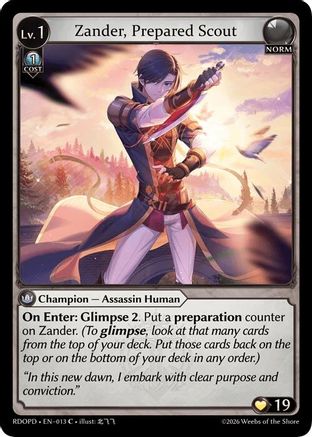 Zander, Prepared Scout (013) - Radiant Origins Pantheon