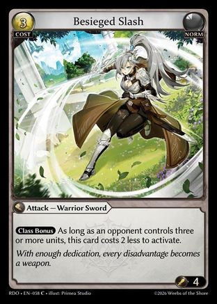 Besieged Slash (058) - Radiant Origins Foil