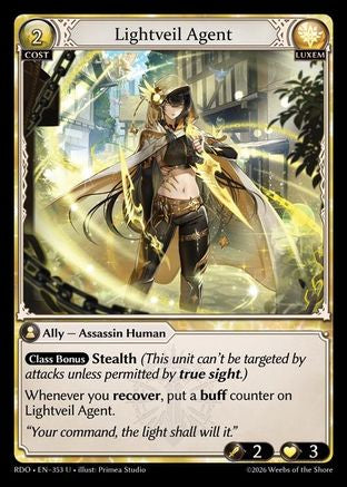 Lightveil Agent (Curio Foil) (353) - Radiant Origins Foil