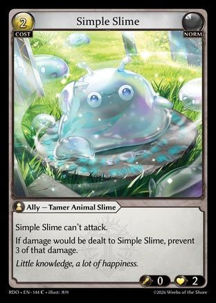 Simple Slime (Curio Foil) (144) - Radiant Origins Foil