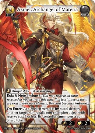 Azrael, Archangel of Materia (50) - Radiant Origins Foil