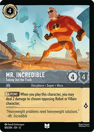 Mr. Incredible - Taking Out the Trash (Foil) (185/204) - Wilds Unknown Cold Foil