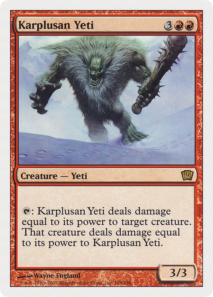 Karplusan Yeti (9ED-198★) - 9th Edition