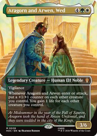 Aragorn and Arwen, Wed (Borderless) (HOC-028) - The Hobbit: Eternal-Legal