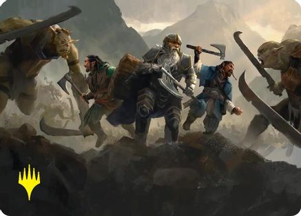 Struggle of Howling Steel Art Card (Gold-Stamped) (ASHOB-051) - Art Series: The Hobbit