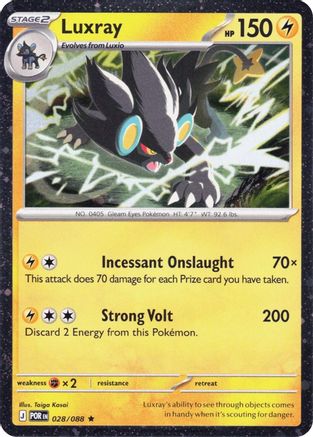 Luxray (Cosmos Holo) 028/088  - Holofoil Blister Exclusives - Rare