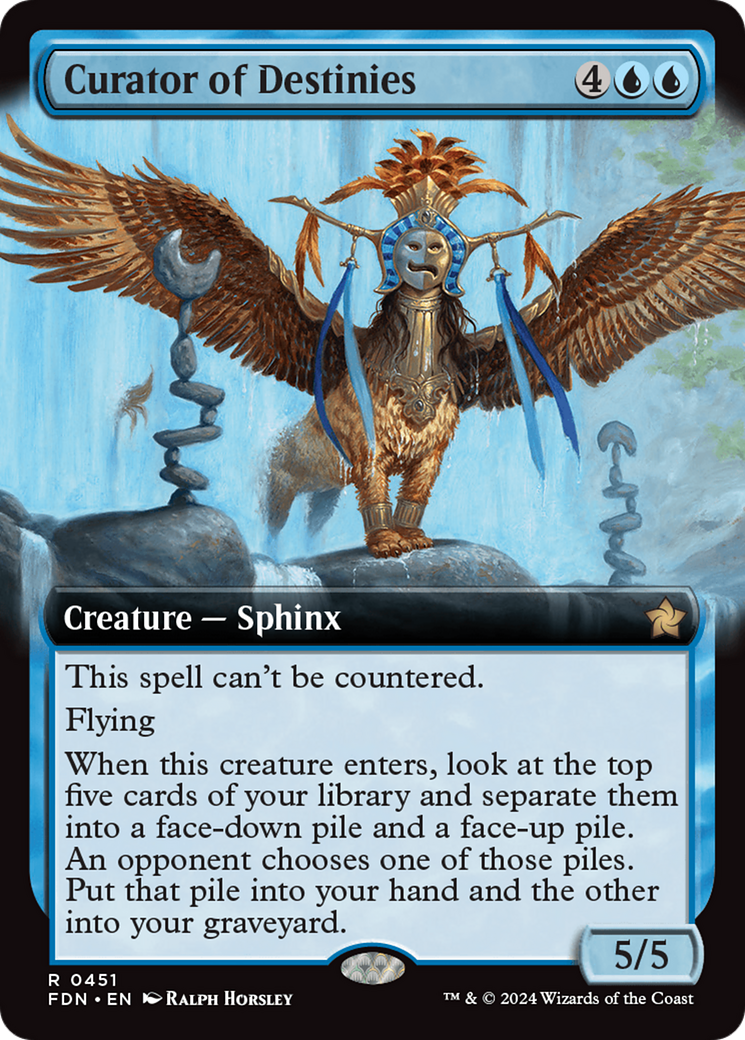 Curator of Destinies (Extended Art) (FDN-451) - Foundations: (Extended Art) Foil
