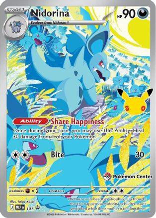Nidorina (30th Celebration)  101  - Holofoil ME Mega Evolution Promo - Promo