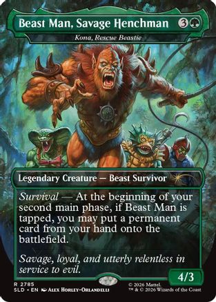 Beast Man, Savage Henchman - Kona, Rescue Beastie (SLD-2785) - Secret Lair Drop Series