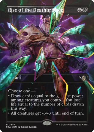 Rise of the Deathbringer (Borderless) (Facet Foil) (FRA-454) - Reality Fracture Foil