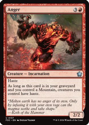 Anger (FDC-137) - Commander: Foundations