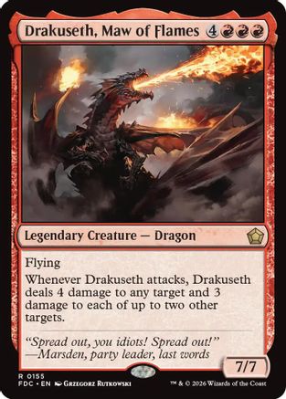 Drakuseth, Maw of Flames (FDC-155) - Commander: Foundations