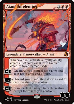 Ajani Unrelenting (PPFRA-242) - Promo Pack: Reality Fracture Foil