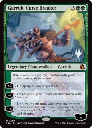 Garruk, Curse Breaker (PPFRA-259) - Promo Pack: Reality Fracture Foil