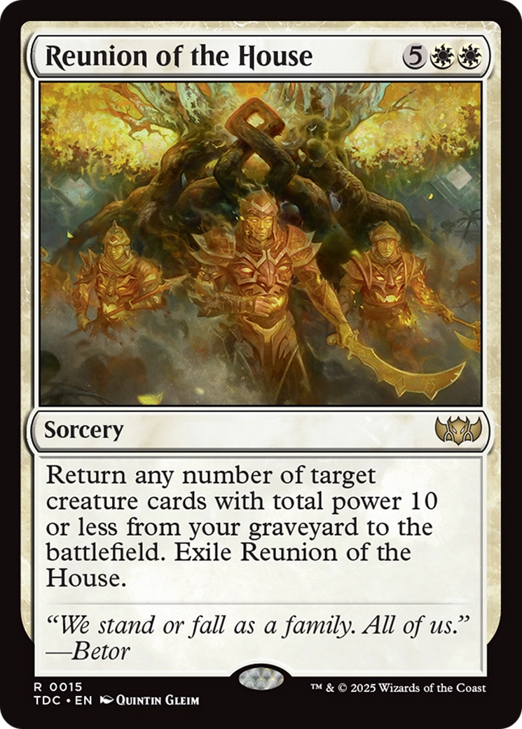 Reunion of the House (TDC-015) - Commander: Tarkir: Dragonstorm
