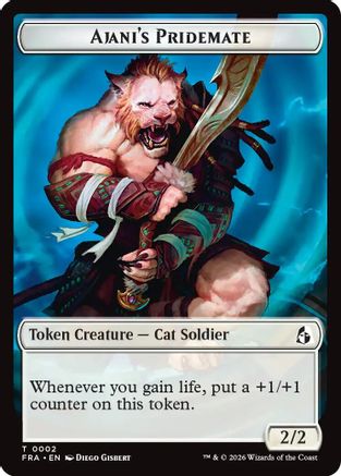 Ajani's Pridemate // Mowu Double-Sided Token (FRA-2 // 10) - Reality Fracture