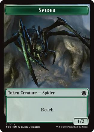 Spider // Beast Double-Sided Token (FDC-12 // 10) - Commander: Foundations
