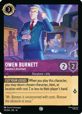 Owen Burnett - Xanatos's Assistant (35/204) - Hyperia City Cold Foil
