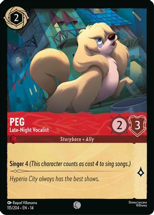 Peg - Late-Night Vocalist (115/204) - Hyperia City Cold Foil