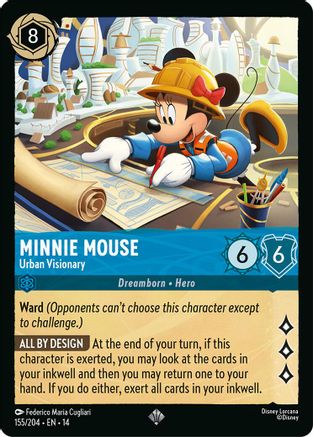 Minnie Mouse - Urban Visionary (155/204) - Hyperia City Cold Foil