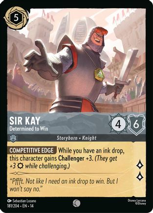 Sir Kay - Determined to Win (181/204) - Hyperia City Cold Foil