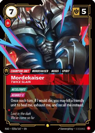 Mordekaiser, Twice Slain (Alternate Art) (020a/167) - Radiance Foil