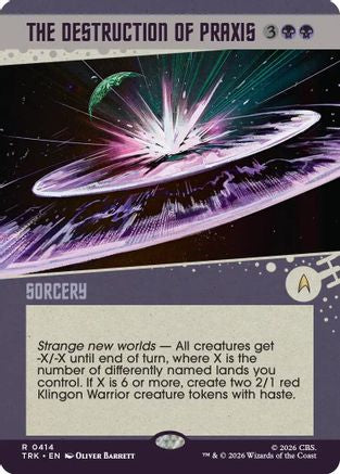 The Destruction of Praxis (Showcase) (TRK-414) - Star Trek Foil