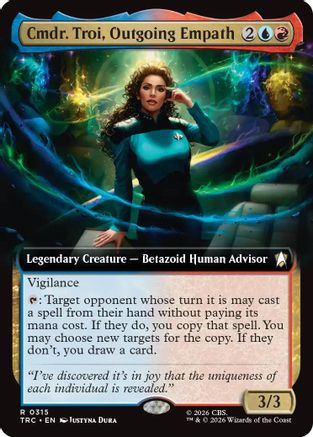 Cmdr. Troi, Outgoing Empath (Extended Art) (TRC-315) - Commander: Star Trek