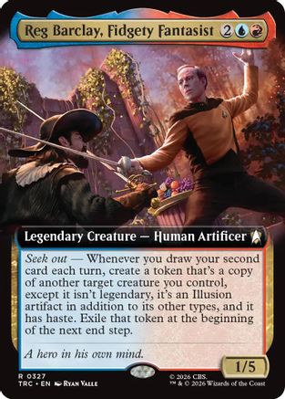 Reg Barclay, Fidgety Fantasist (Extended Art) (TRC-327) - Commander: Star Trek