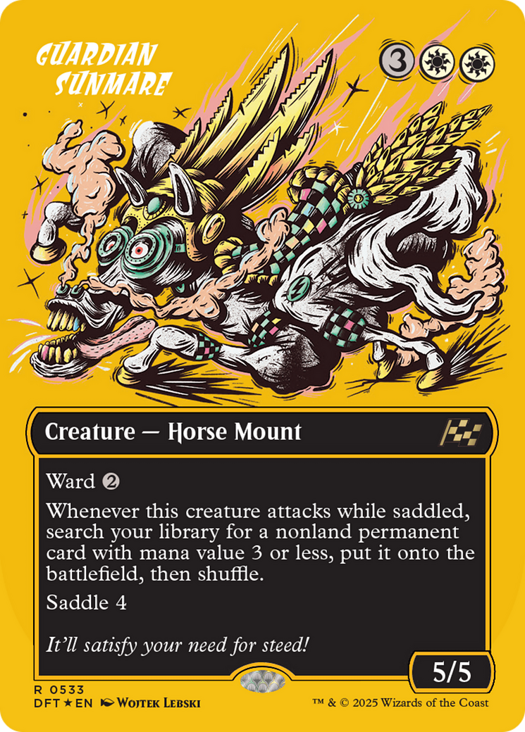 Guardian Sunmare (Borderless) (First-Place Foil) (DFT-533) - Aetherdrift Foil