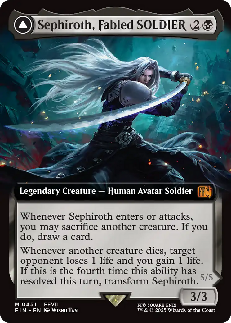 Sephiroth, Fabled SOLDIER (Extended Art) (FIN-451) - FINAL FANTASY: (Extended Art) Foil