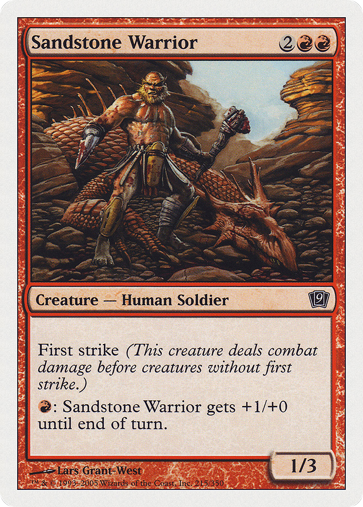 Sandstone Warrior (9ED-215★) - 9th Edition Foil